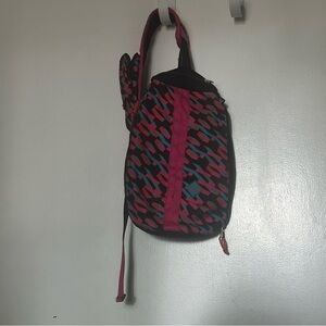 Chaco Pink, Teal and Black Sling Backpack